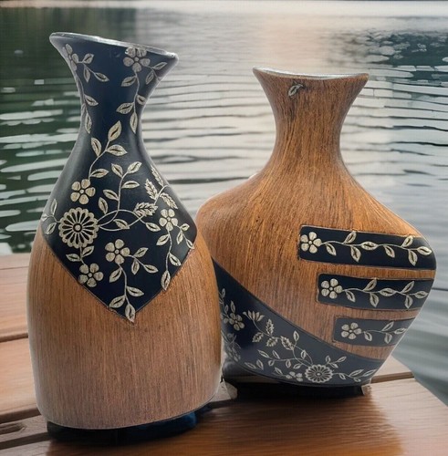 Faux wood ceramic bud - faux, by