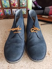 RARE Clarks Originals HERSCHEL SUPPLY CO  blue  Suede Desert Boots UK  7 EU 41