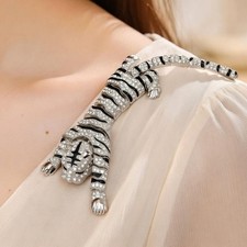 Exaggerated Silver Diamante