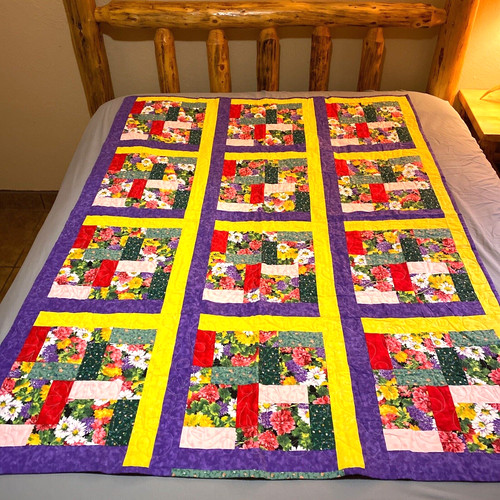 Handmade floral patchwork - handmade,