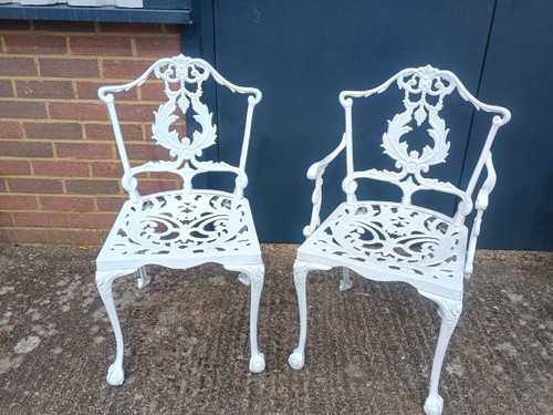 Pair antique vintage cast - of,