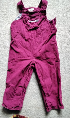 Pink corduroy dungarees - corduroy, 12