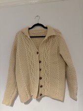 Aran Wool Cable Knit Cardigan