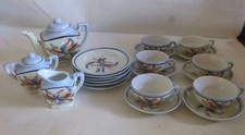 Vintage Foreign Japanese Porcelain Mini Tea Set. Teapot, Milk Jug, Sugar Pot Etc