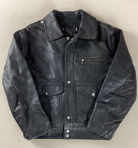 Vintage heavy leather bomber - heavy,