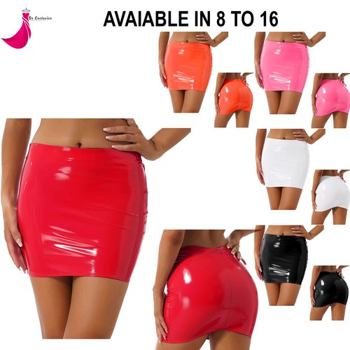 Womens glossy bodycon pencil - glossy,
