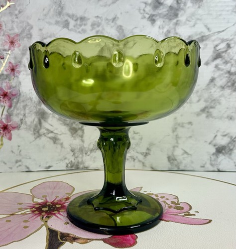 Vintage indiana glass avocado - glass,