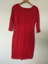 Roman Red Lace Shift Dress