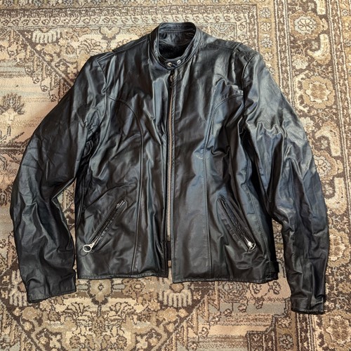 Vtg brooks black - 70's, leather