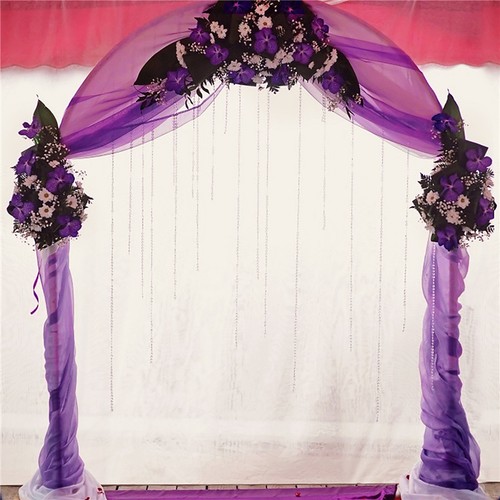 White chiffon curtain 75x550cm - chiffon,