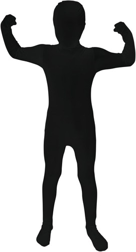 Kids black morphsuit boys - black,