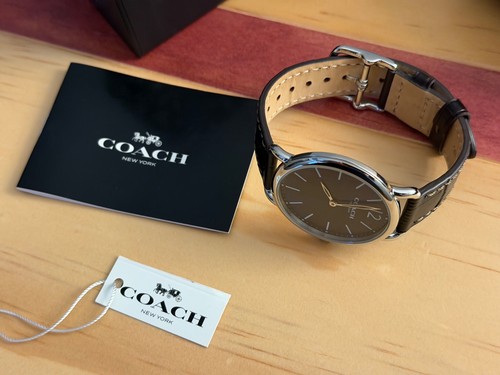 Coach men leather - -, watch