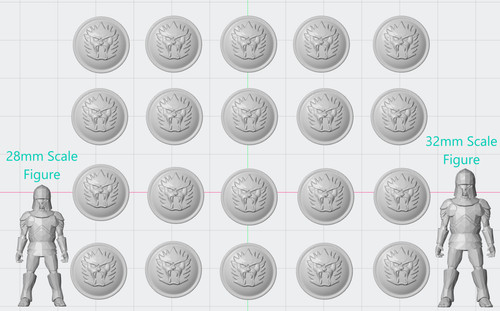Lion head embossed - 20,