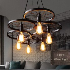Vintage Wheel Pendant Light