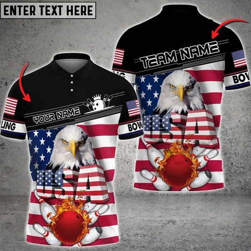 Personalized usa eagle bowling - personalized,