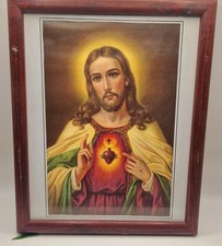 Framed sacred heart jesus - sacred,