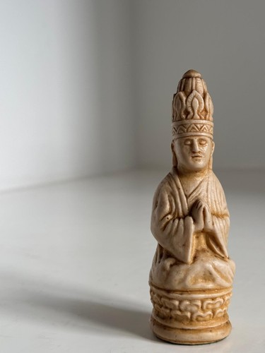 Carved stone guanyin figure - stone,