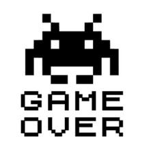 SPACE INVADER GAME OVER VINYL
