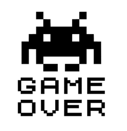 Space invader game over - over, vinyl