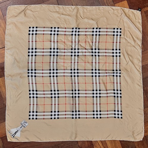 Vintage burberry silk scarf - burberry,