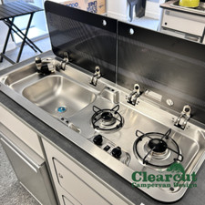 VW T5 T6 Double Gas Hob/Sink/Combi Cooker Unit with 12v Tap, Campervan Kitchen