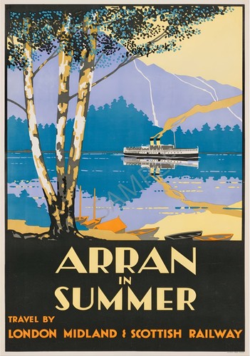 Vintage scottish railway - vintage,