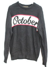 OCTOBERS VERY OWN Drake Jumper OVO Black Pullover Mens Medium M