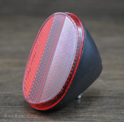 Angled red bike reflector - red,