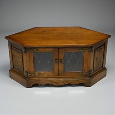 Old Charm TV Stand Corner Video Cabinet "Light Oak"  #2084 FREE UK Delivery*