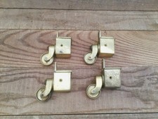 Antique Brass Furniture Castors Square Tapered Vintage Chair Wheels