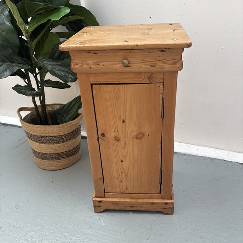 Antique french pine bedside - antique,