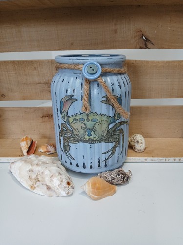 Handpainted mason lantern - mason,