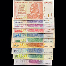 Zimbabwe banknotes set 10 - zimbabwe,