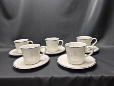 Royal Doulton 5 x Cups & Saucers Hampstead Fresh Flowers Lambethware 1983 