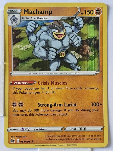 Machamp 088 196 holo - machamp, rare