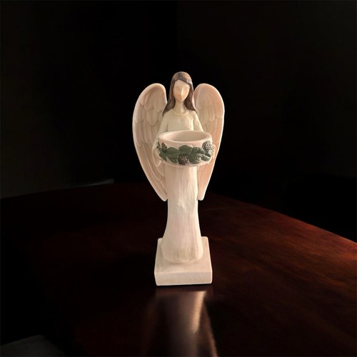 30cm rustic angel tealight - 30cm,