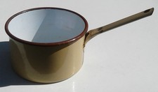 Vintage Enamel Milk Pan Small