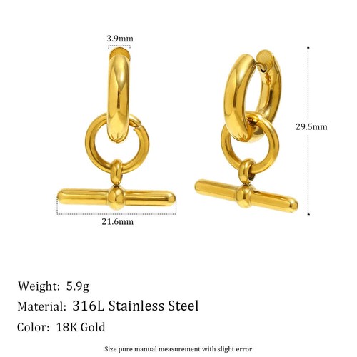 Bar pendant necklace - t-bar,