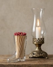 Vintage Clear Glass Boot –