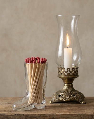 Vintage clear glass boot - vintage,