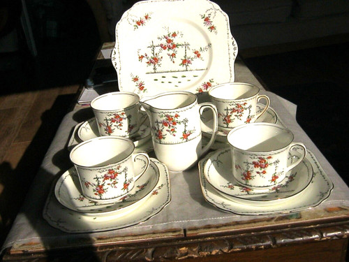 Art deco part teaset - deco,