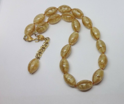 Vintage czech oval satin - satin, glass