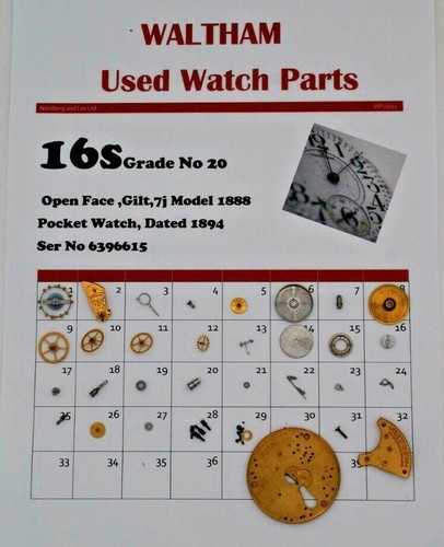 Waltham used watch - waltham, parts