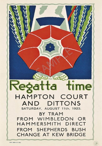 Vintage poster regatta time - regatta,