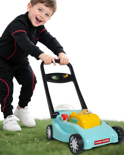 Kids lawn mower with - kids, realistic