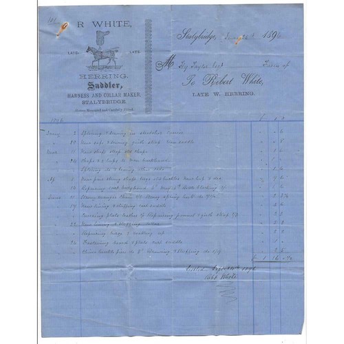 1896 billhead white horse - white,,