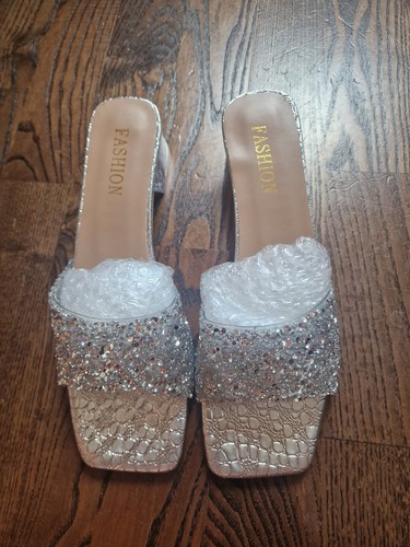 Ladies fashion sandals silver - sandals,