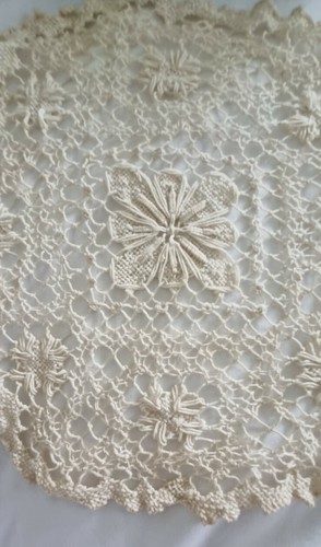 Antique handmade ecru maltese - antique,