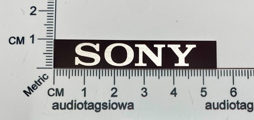 Sony name plate - name, badge
