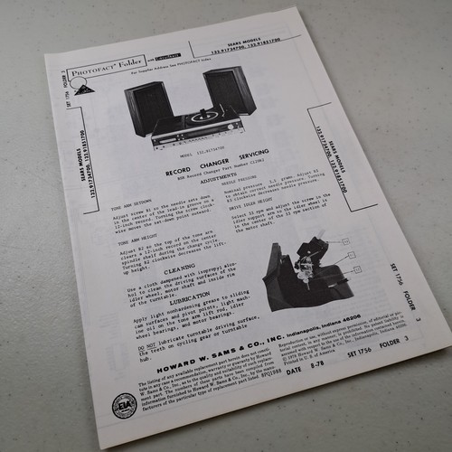 Sears 132 91734700 - 132.91734700, record